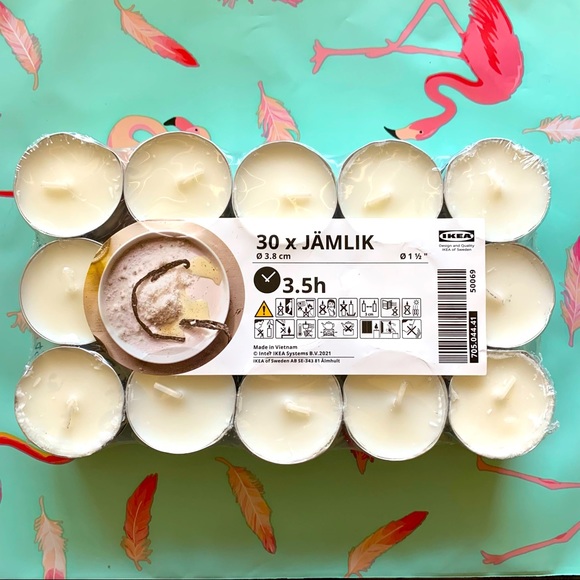 30 IKEA JÄMLIK Vanilla Scented tealight Candles - Picture 2 of 3